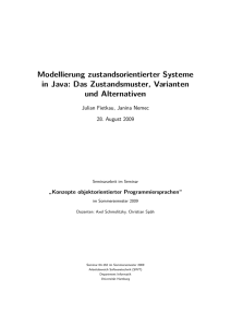 Modellierung zustandsorientierter Systeme in Java - julian