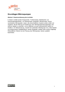 Grundlagen Wärmepumpen - E