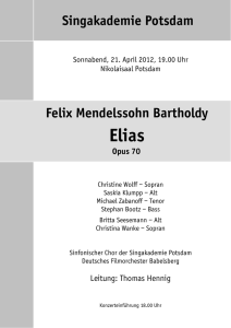 Singakademie Potsdam Felix Mendelssohn Bartholdy