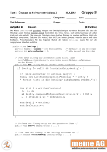 Softwareentwicklung 2 UE WS 03/04