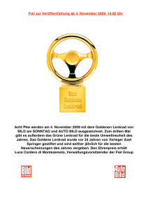 Pressemappe DAS GOLDENE LENKRAD 2009