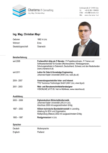 Ing. Mag. Christian Mayr - Charisma IT