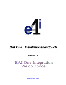 EAI One Installationshandbuch V2.7