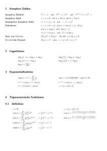 1 Komplexe Zahlen