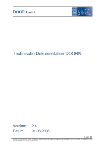 DOOR GmbH Technische Dokumentation DOOR®