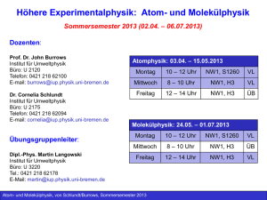 Höhere Experimentalphysik: Atom- und Molekülphysik - IUP