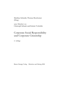 Corporate Social Responsibility und Corporate Citizenship