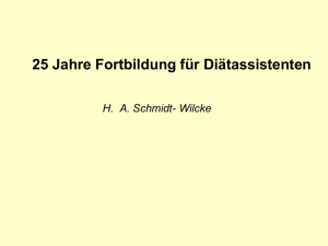 Prof. Schmidt-Wilcke 25 Jahre Fortbildung fuer Diaetassistenten