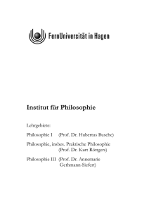 Institut für Philosophie - FernUniversität in Hagen