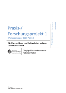 Praxis-/ Forschungsprojekt 1