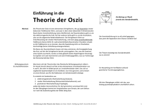 Theorie der Oszis - Physik jenseits des Standardmodells