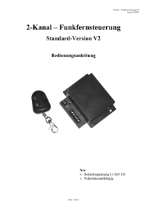 (Bedienungsanleitung 2 Kanal Empfaenger Standard V2 04