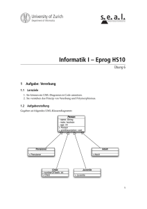 Informatik I – Eprog HS10 - Department of Informatics