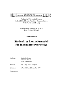 Stationäres Lautheitsmodell für Innenohrschwerhörige