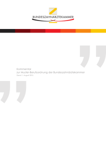 Kommentars zur Musterberufsordnung