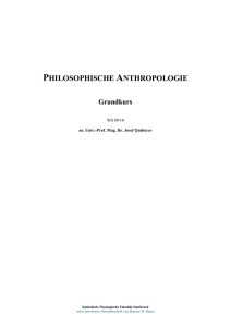 philosophische anthropologie