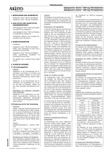 Gabapentin Aristo 600/800 mg Filmtabletten