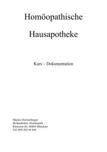 Homöopathische Hausapotheke