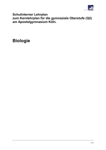 Biologie, Q2 - Apostelgymnasium