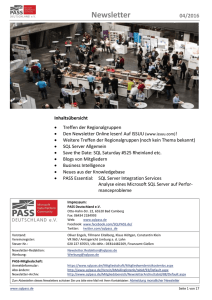 Newsletter 04/2016 - PASS Deutschland e.V.