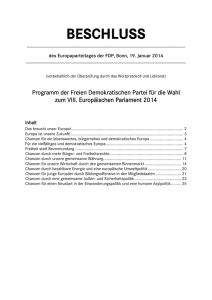 Das braucht Europa - Das Wahlprogramm der FDP