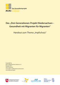 Handout zum Thema „Impfschutz“