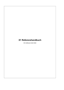 X1 Referenzhandbuch