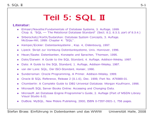 Teil 5: SQL II