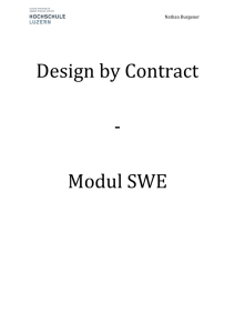 Design by Contract ‐ Modul SWE