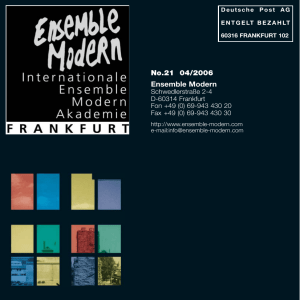 No.21 04/2006 Ensemble Modern