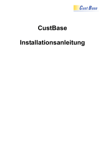 CustBase Installationsanleitung