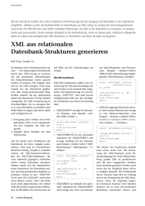 XML aus relationalen Datenbank-Strukturen generieren
