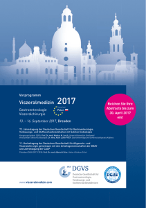 DGVS Vorprogramm - Viszeralmedizin 2016