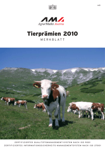 Merkblatt Tierprämien 2010