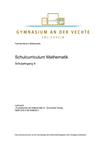 Schulcurriculum Mathematik