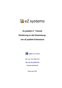 1 Einführung in die Entwicklung von eZ publish