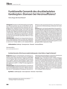 Funktionelle Genomik des druckbelasteten Kardiozyten: Etomoxir