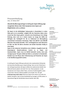 Pressemitteilung - Sepsis Stiftung