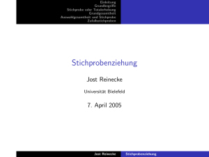 Stichprobenziehung - Universität Bielefeld