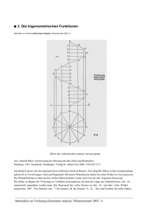 Á 3. Die trigonometrischen Funktionen