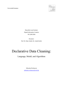 Declarative Data Cleaning