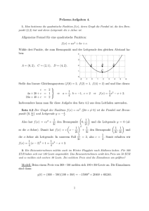 Präsenz-Aufgaben 4. Allgemeine Formel für eine quadratische