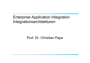 Enterprise Application Integration Integrationsarchitekturen