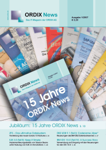 15 Jahre - ORDIX AG