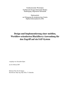 Design und Implementierung einer mobilen, Workflow