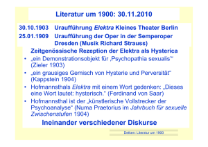 Ineinander verschiedener Diskurse Literatur um 1900: 30.11.2010