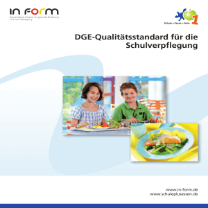 DGE-Qualitätsstandard - Vernetzungsstelle Schulverpflegung Berlin