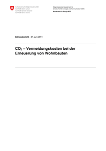 CO2 – Vermeidungskosten bei der Erneuerung von