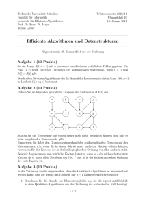 Übung 10 - Lehrstuhl für Effiziente Algorithmen