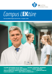 Campus LEKtuere 01/2016 - Evangelisches Krankenhaus Unna